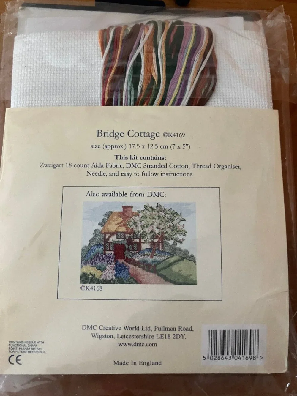 DMC counted cross stitch kit English cottage scene Made in England 7x5